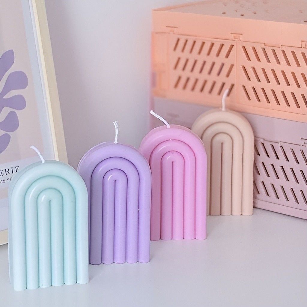 Set of 10 Colorful Arch Candle Candle for Diwali/Home décor/Gift Item