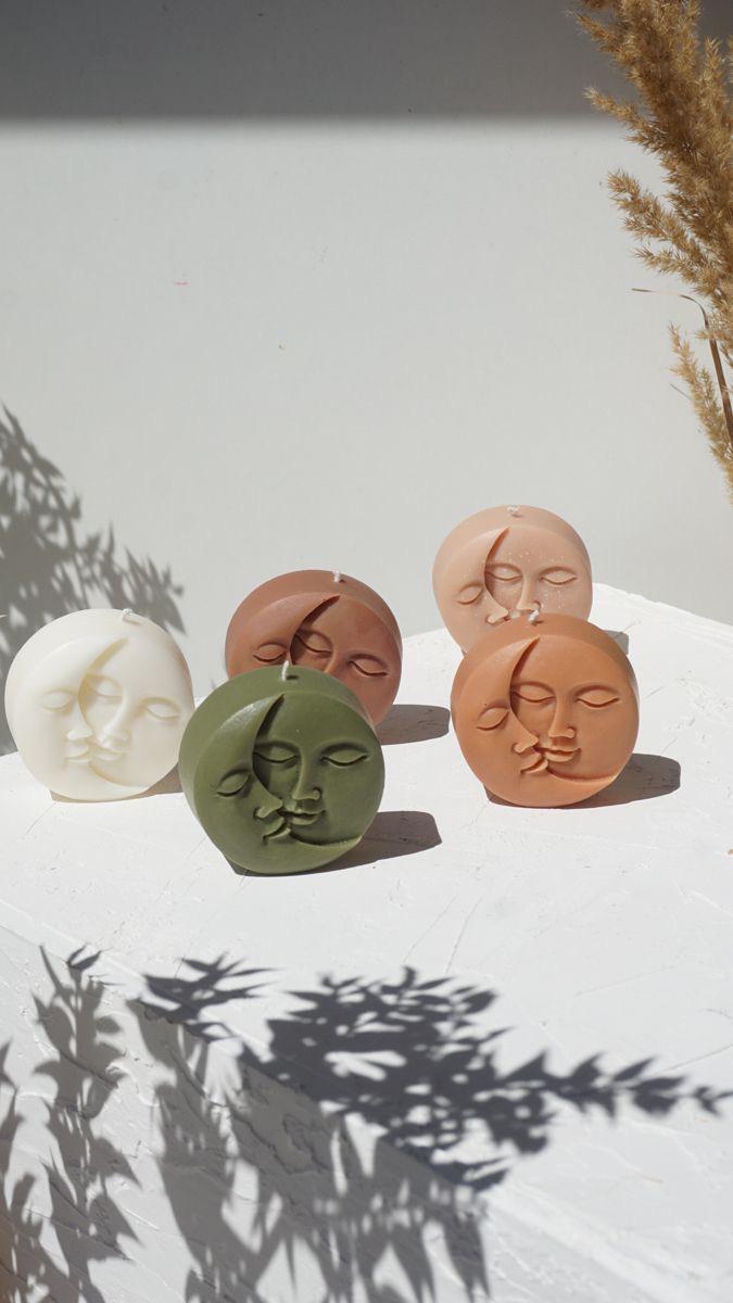 Set of 5 Colorful Luna Candles for Diwali/Home décor/Gift Item