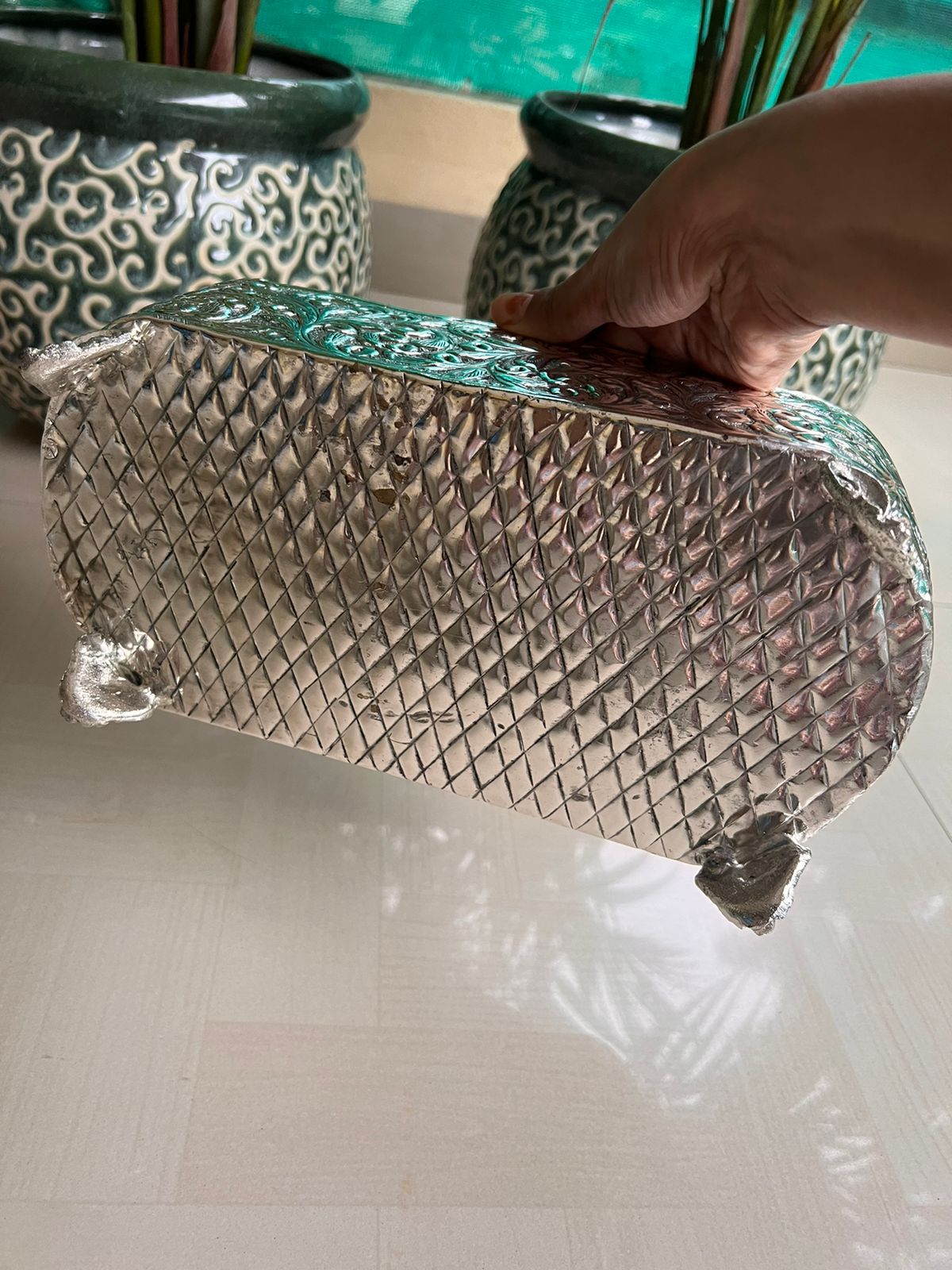 German Silver swan Tray for Housewarming/Diwali décor/Snacks/Fruits