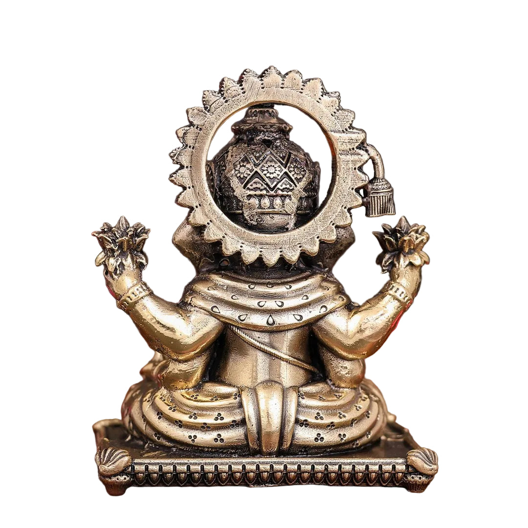 Handcrafted Brass Small Ganesh Idol – Spiritual Home Décor, Meditation & Gift Piece