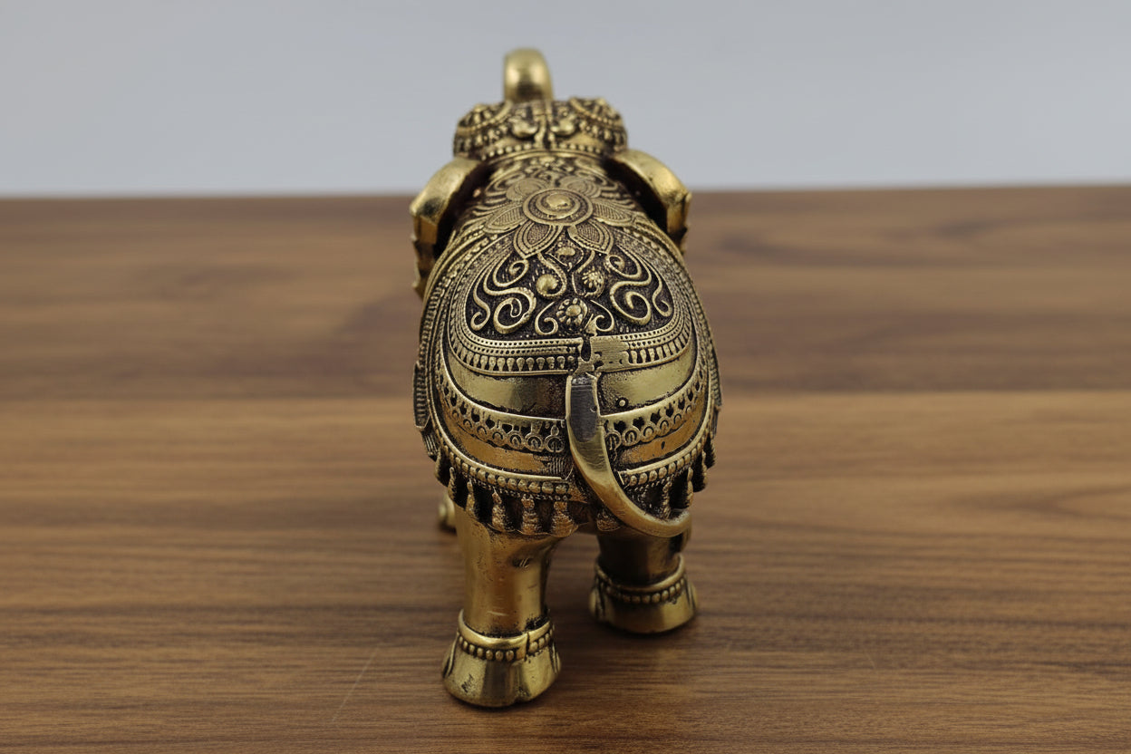 Brass Elephant Pair Set – Artistic Home Décor & Gift Item