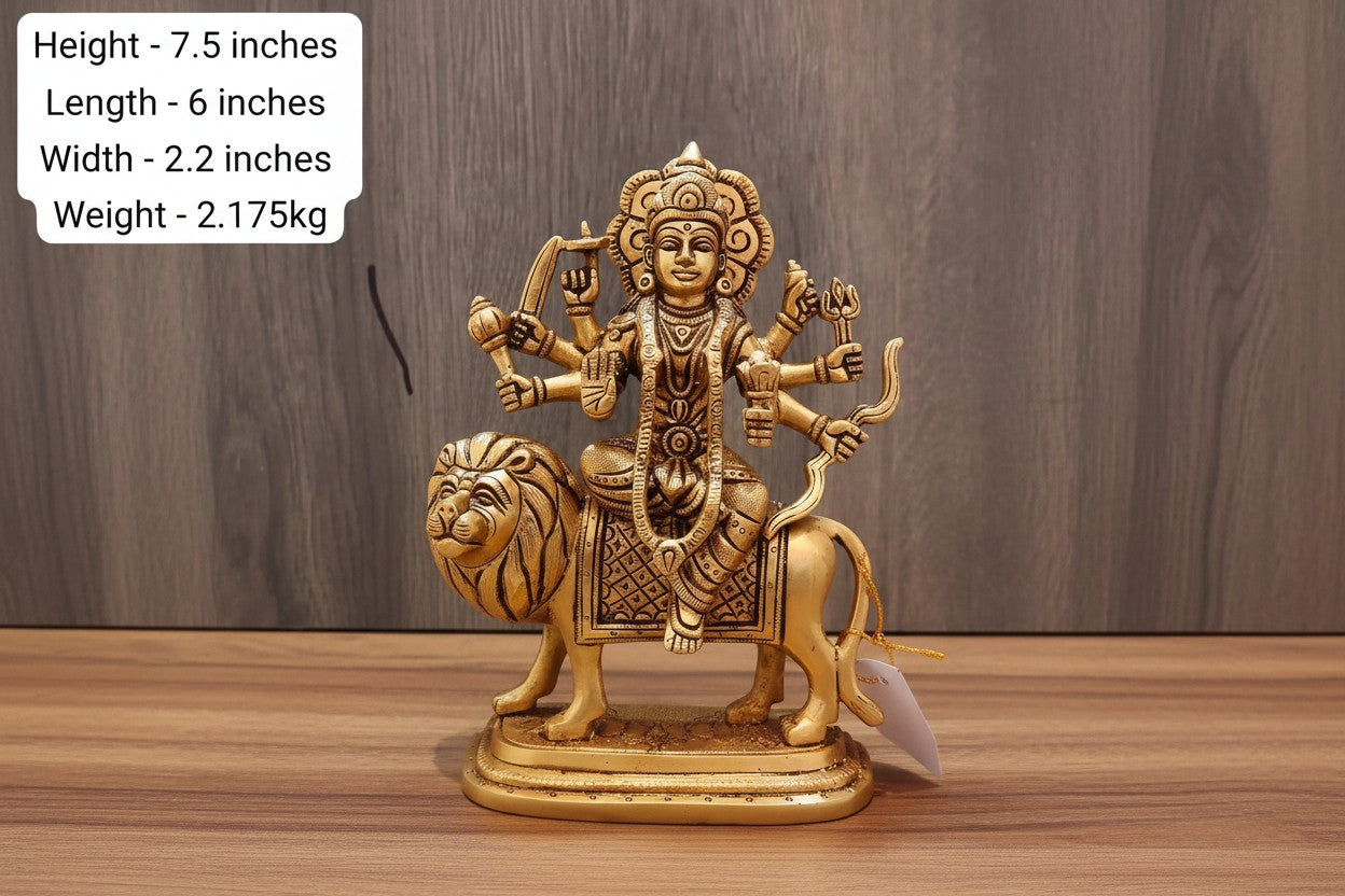 Brass Durga Idol – Divine Home Temple & Gift Item