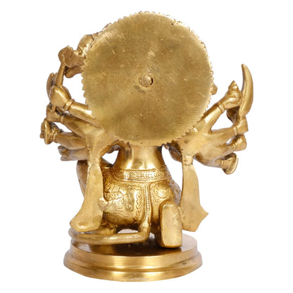 Brass Bajrang Bali Panchmukhi Murti Hanuman Ji Idol Statue