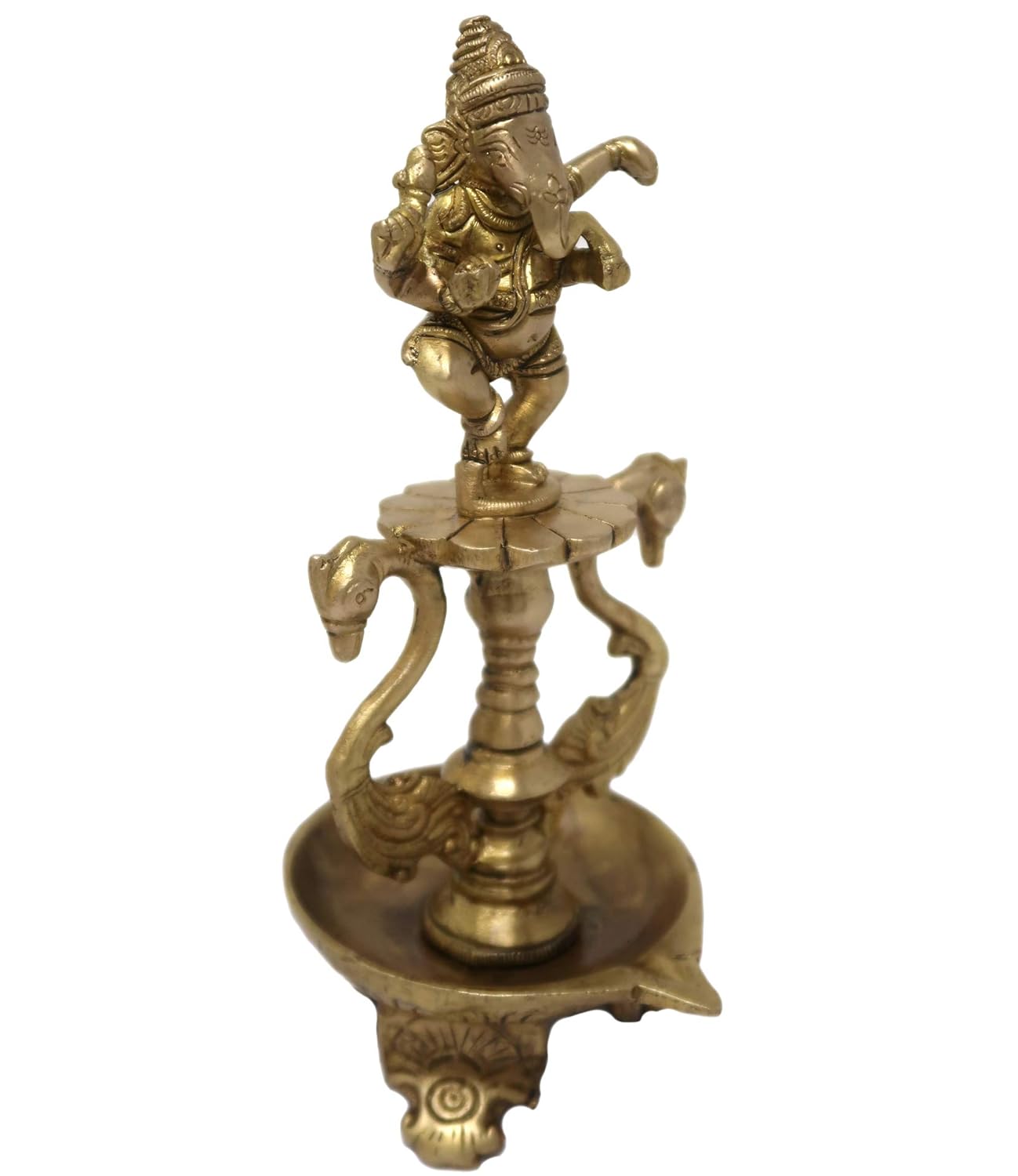 Ganesh Dancing with Swan Hindu Decor Diya