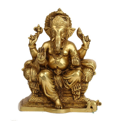 Brass Ganesha Statue 24 cm