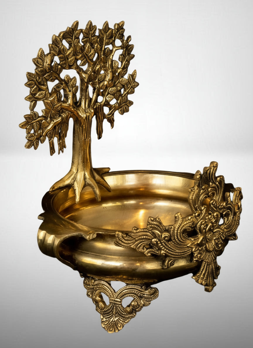 brass kalpavriksha urli bowl for home décor/office/gift item