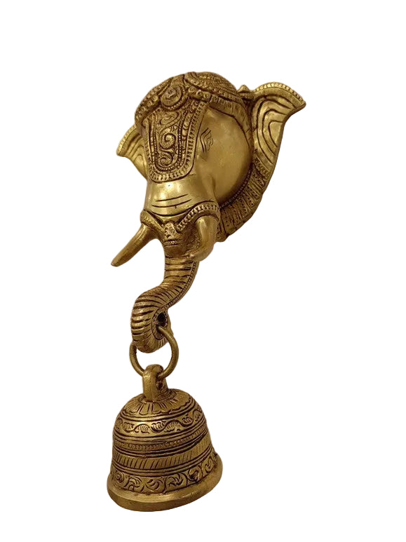 Brass Ganesh Wall Hanging Sacred Home Temple Decor Spiritual Wall Art for Positive Energy