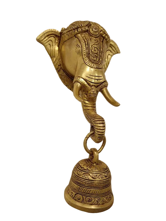 Brass Ganesh Wall Hanging Sacred Home Temple Decor Spiritual Wall Art for Positive Energy
