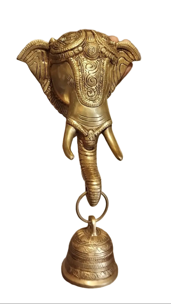 Brass Ganesh Wall Hanging Sacred Home Temple Decor Spiritual Wall Art for Positive Energy