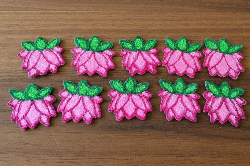 Set of 8 lotus Flower Mats – Decorative Floor Mats for Stairs, Entrances, Hallways & Pooja Areas