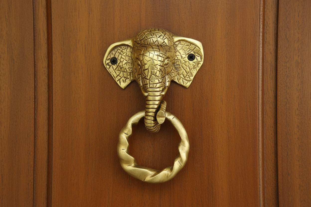 Brass Ganesh Door Knocker – Handcrafted Home & Office Entrance Décor