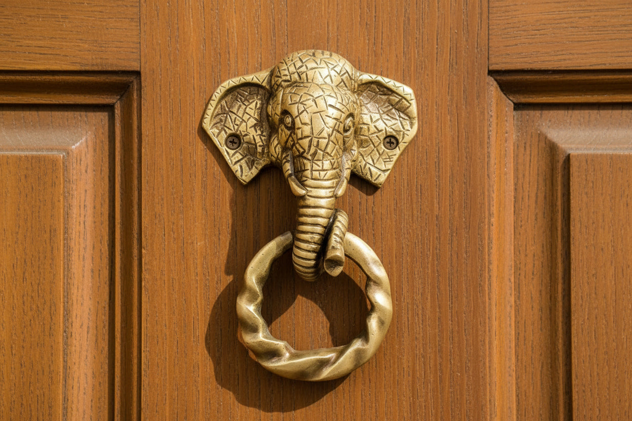 Brass Ganesh Door Knocker – Handcrafted Home & Office Entrance Décor
