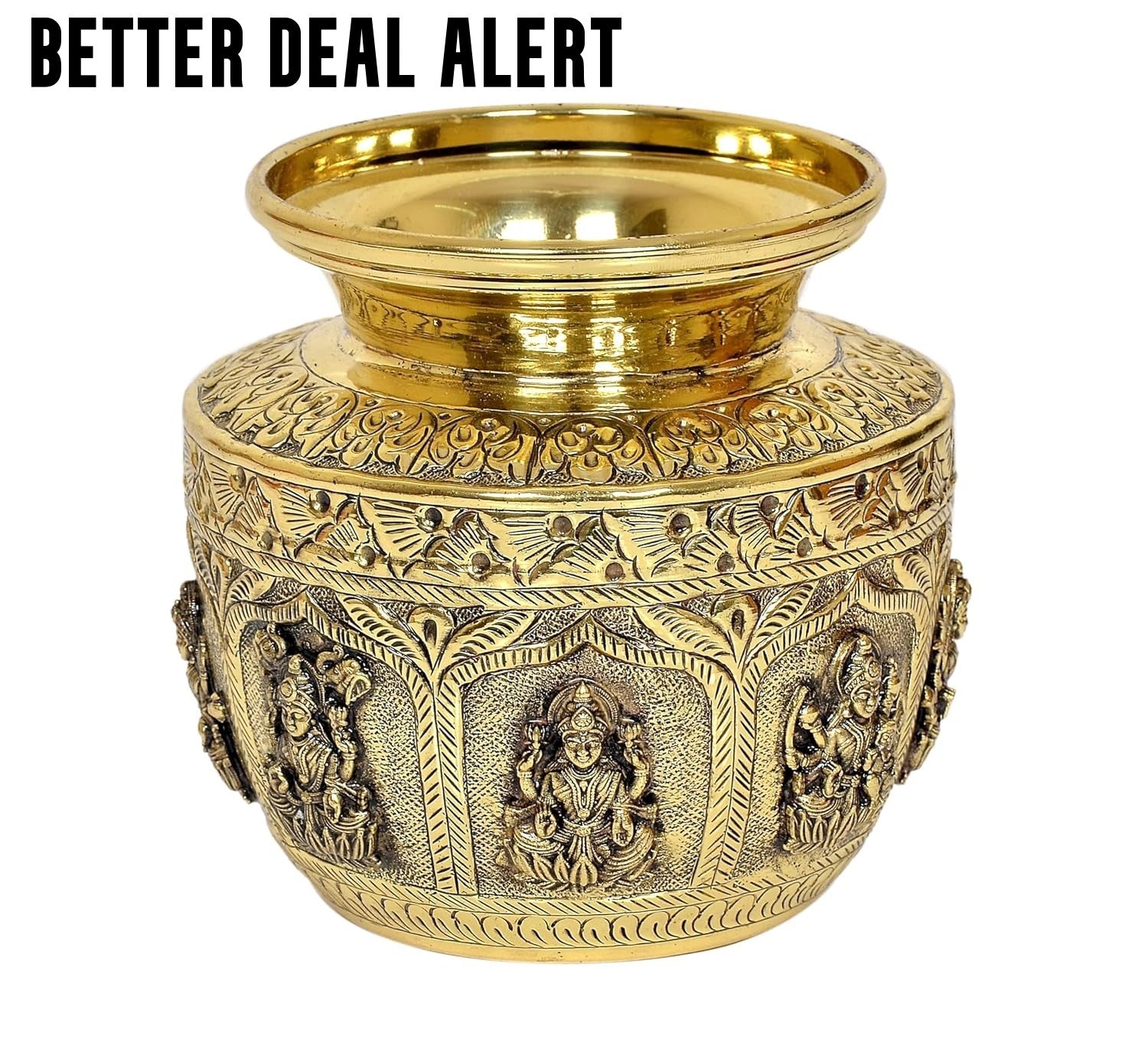 indiancraftsbykanika bronze ashtha lakshmi kalash lota for home temple/home décor