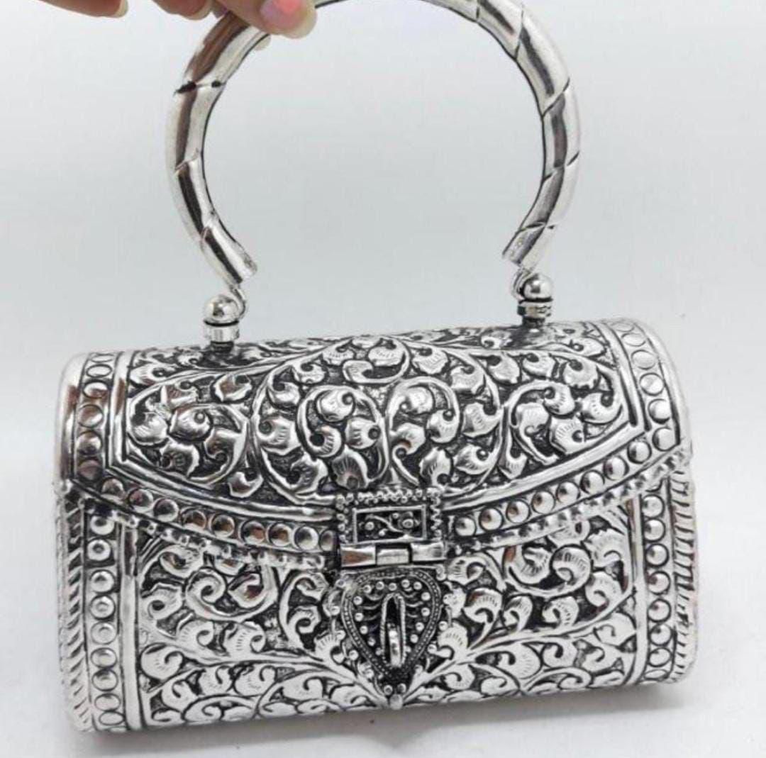 German Silver Handmade Hand Bag/Evening Bags for Women goes with Any Attire