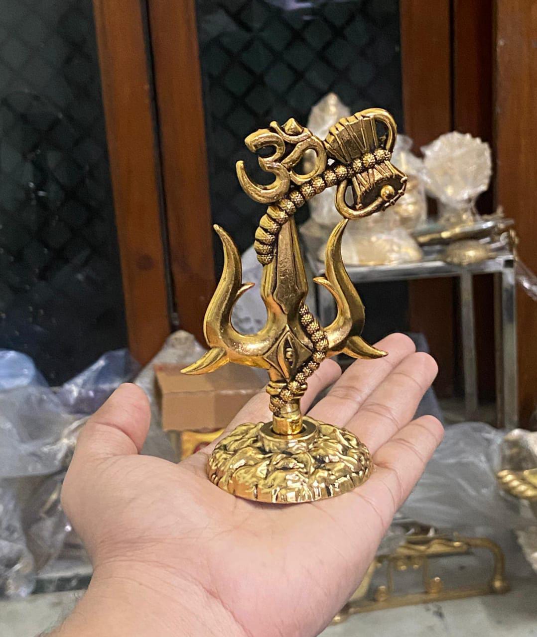 brass Divine Shiva Trishul Symbol – Vastu Remedy & Spiritual Gift