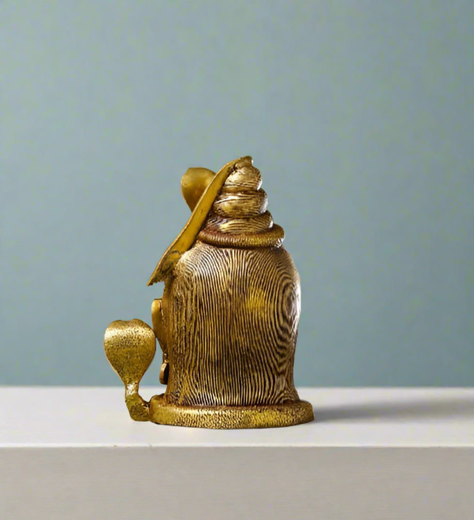 Brass Shivji Face Idol for Home Temple Décor Lord Shiva Murti Spiritual Gift