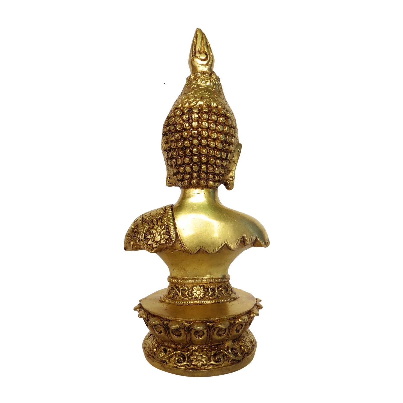 Brass Gautama Buddha Bust on Stand  Elegant Spiritual Home Décor & Auspicious Gift