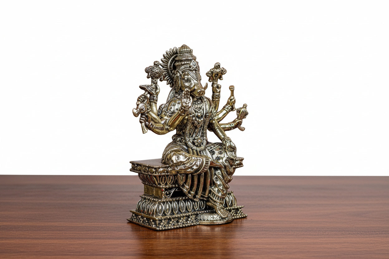 Brass Varahi Idol – 4 Inch  Divine Home Décor & Auspicious Gift