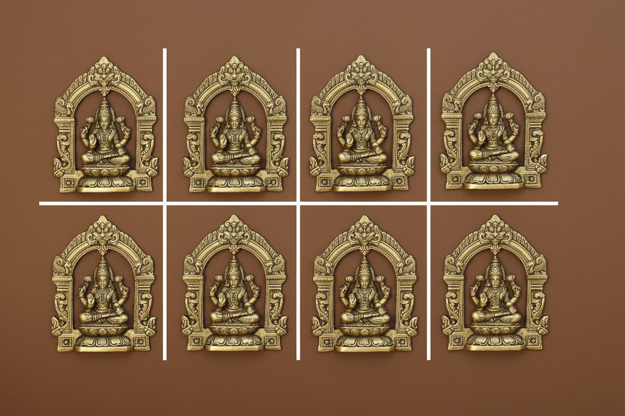 Brass Ashta Lakshmi Wall Hanging – Big Size  Divine Home Décor & Auspicious Gift