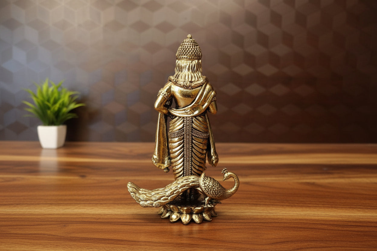 Brass Fine Art Murugan Idol on Lotus – 6"