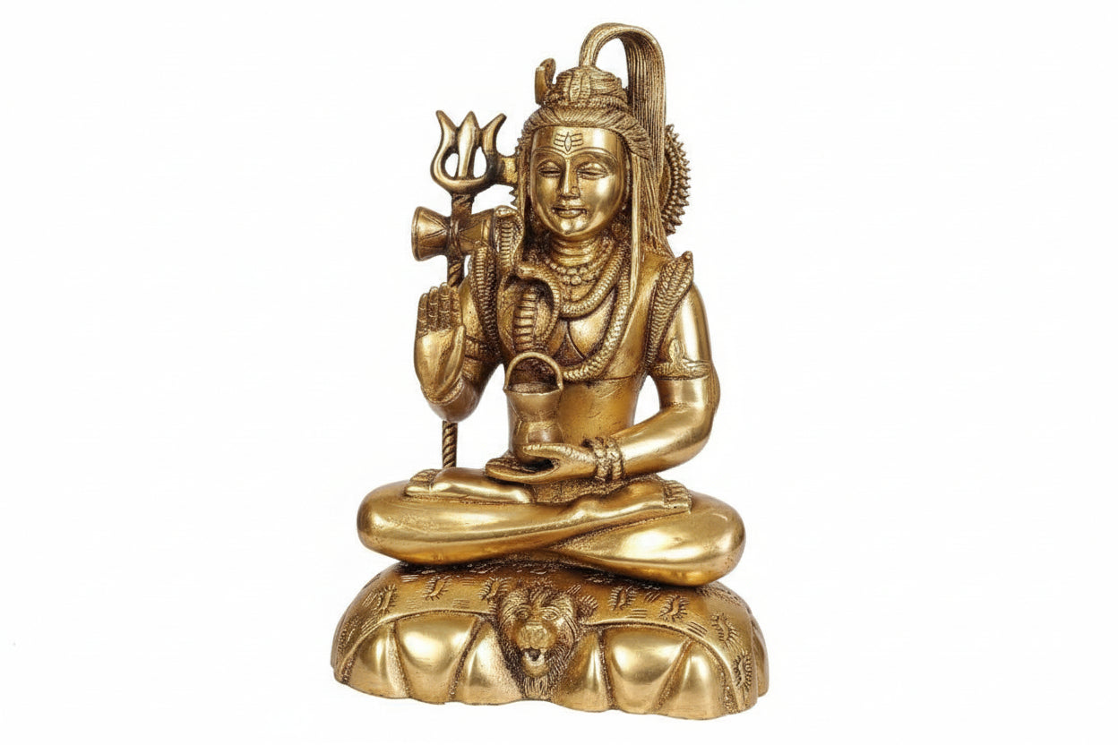 Brass Shiv Ji Murti for Home Pooja – Brass Shiva Statue / Idol