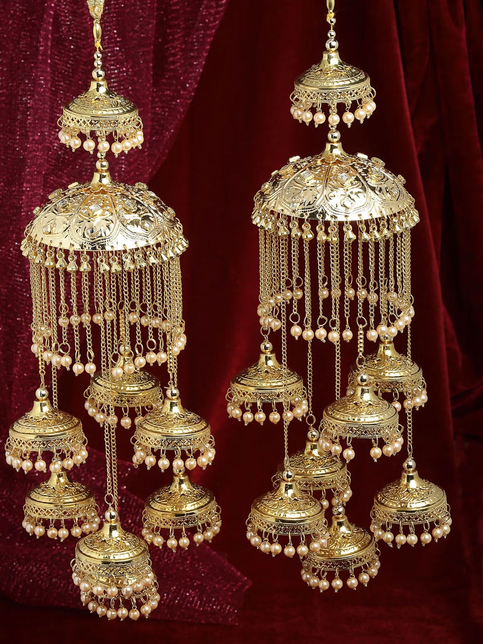 Golden kaleere for Women/Kaleera/Kalera/Bridal Hand Hanging/kaleera for Brides/Girls