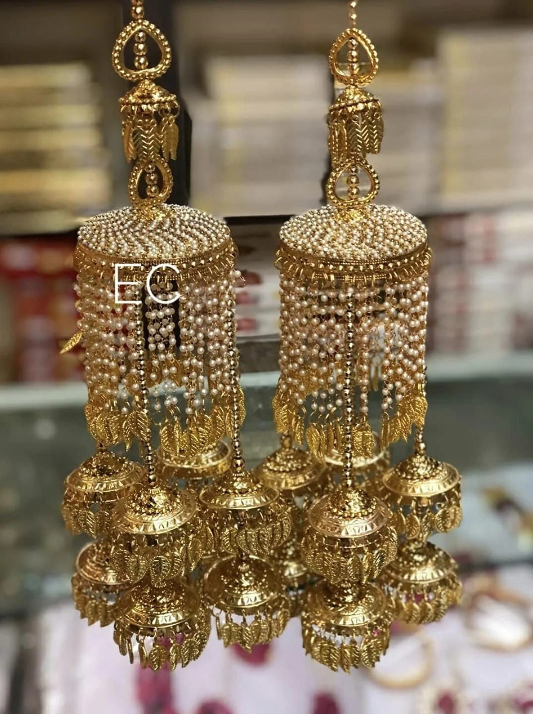 Traditional Punjabi Golden kaleere for Women/Kaleera/Kalera/Bridal Hand Hanging/kaleera