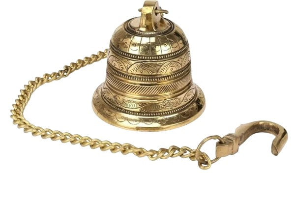 Brass Peacock with Bell Wall Hanging for Home Decor, showpiece, Bell