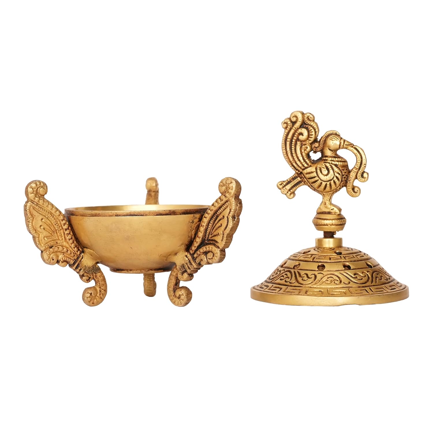 Brass Peacock Dhoop Burner/Incense Holder for Pooja Room/Meditating Room