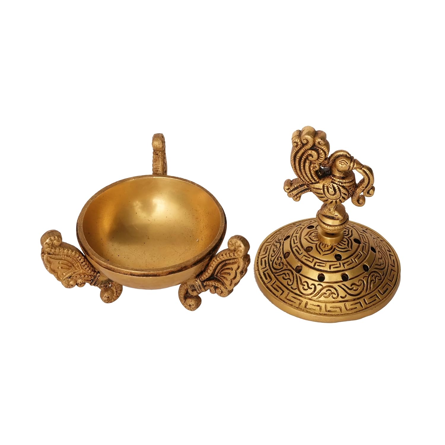 Brass Peacock Dhoop Burner/Incense Holder for Pooja Room/Meditating Room