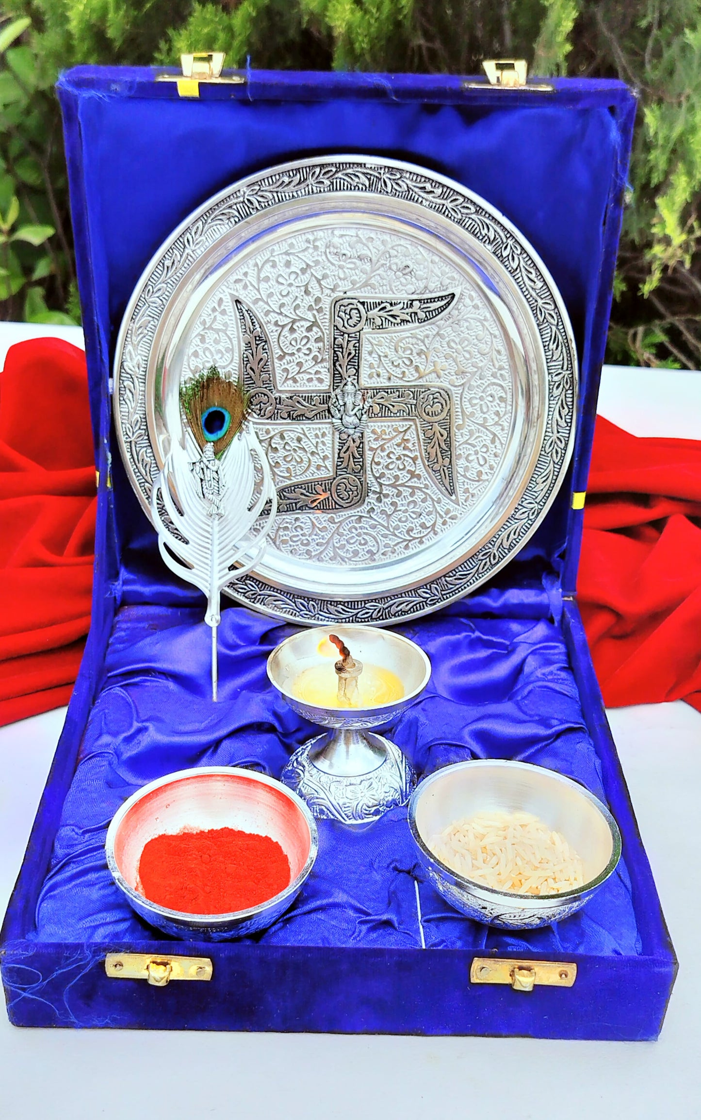 German silver  Pooja set