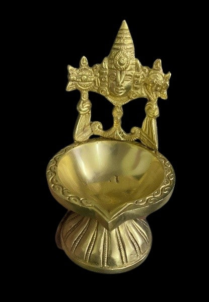 Brass Balaji Deepak 1 Piece for House Warming Pooja/ Gift Item / Diwali