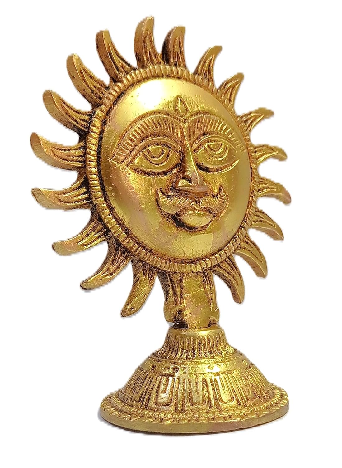 indiancraftbykanika Brass Small Sun Table top, Size : 3.6"