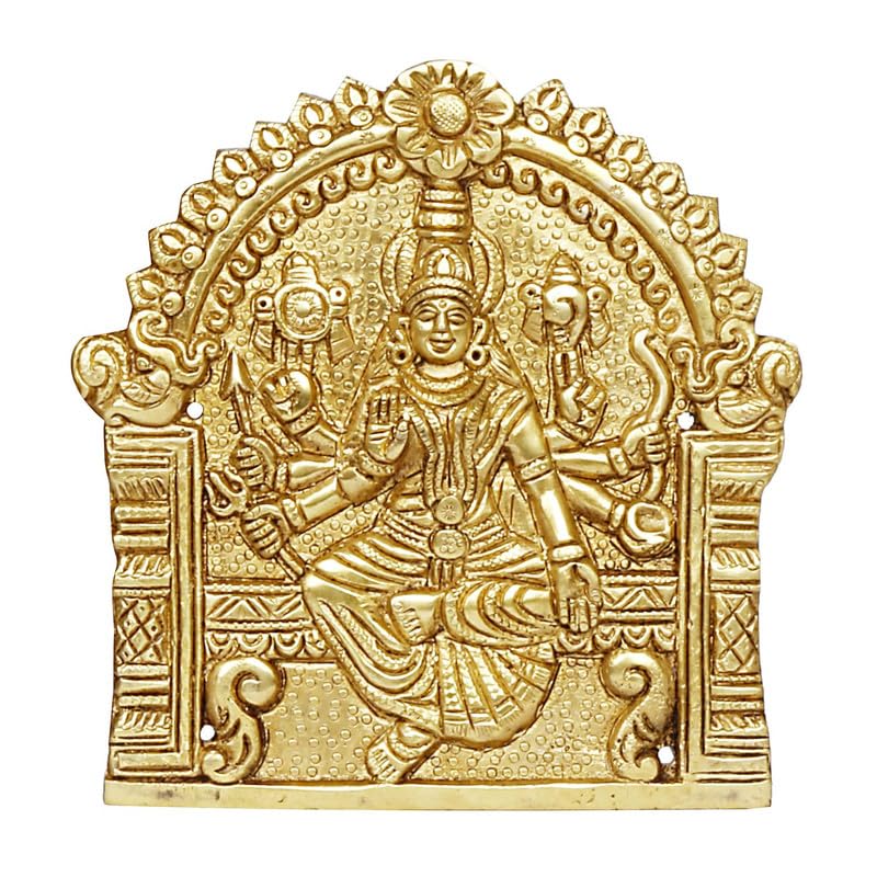 Brass astha Lakshmi Wall Hanging Idols/Sculpture for Home Decor/Temple/Office, Golden