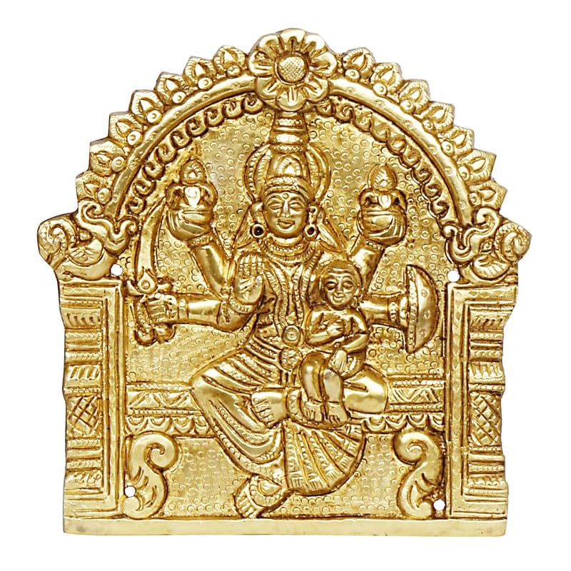 Brass astha Lakshmi Wall Hanging Idols/Sculpture for Home Decor/Temple/Office, Golden