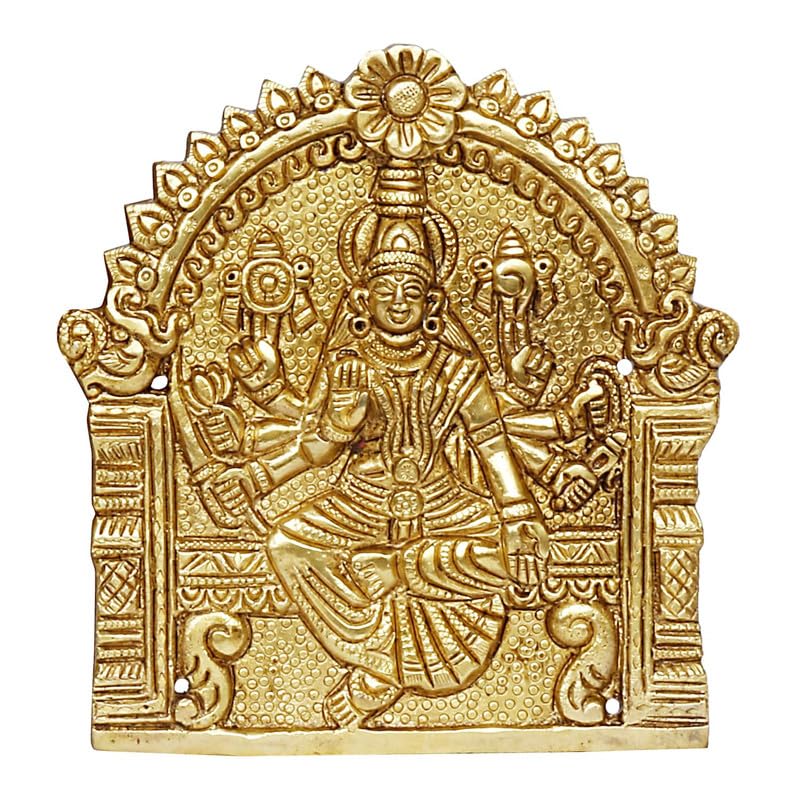 Brass astha Lakshmi Wall Hanging Idols/Sculpture for Home Decor/Temple/Office, Golden