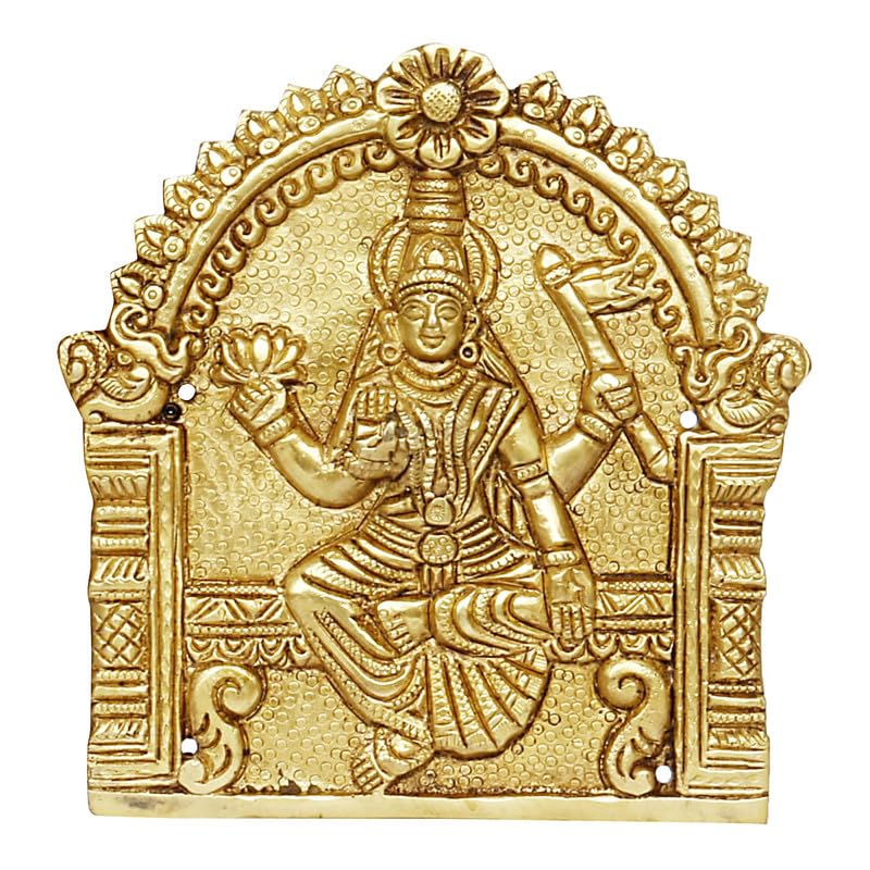 Brass astha Lakshmi Wall Hanging Idols/Sculpture for Home Decor/Temple/Office, Golden