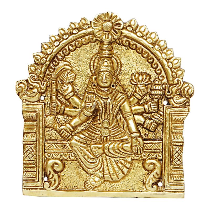 Brass astha Lakshmi Wall Hanging Idols/Sculpture for Home Decor/Temple/Office, Golden