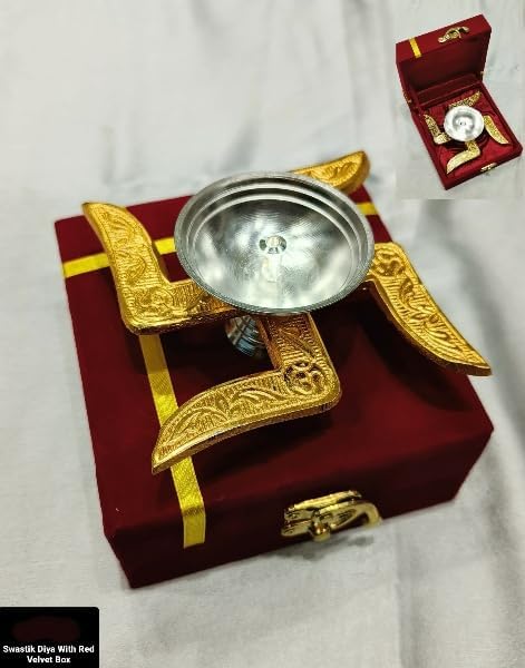 silver plated golden color set of 2 Diya