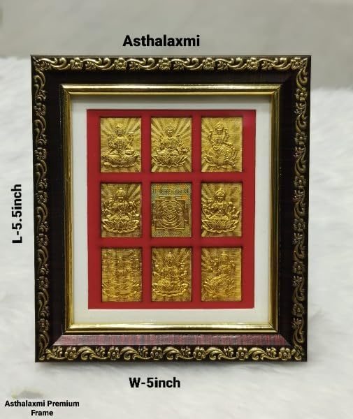 Silver Plated golden color Asthan Laxmi Frames