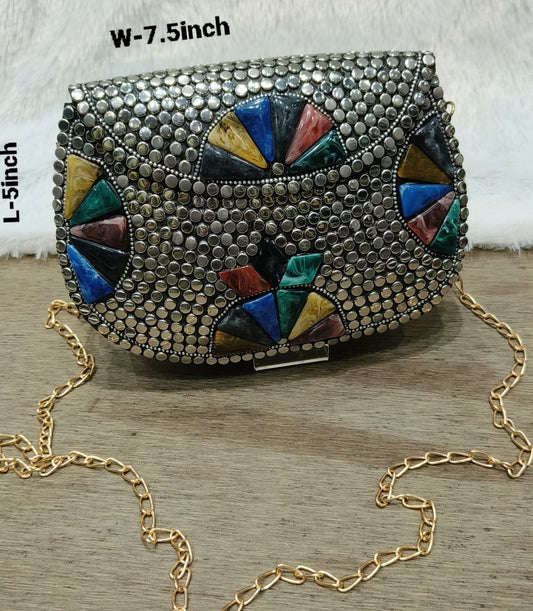 German silver evening bag for women.