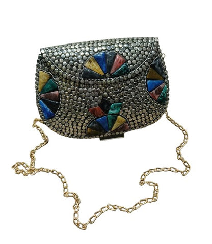 German silver evening bag for women.