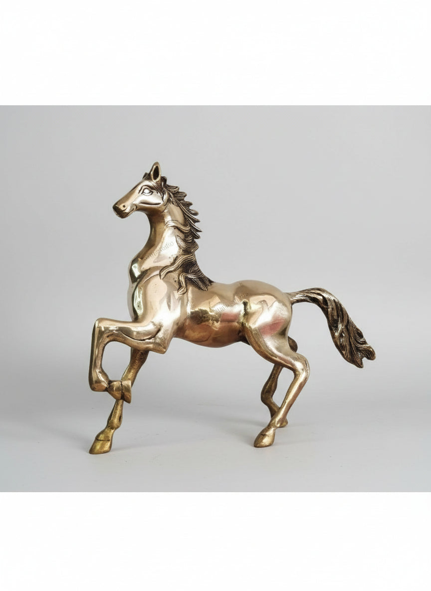 Brass Horse Statue/showpiece/Home décor/Gift Item, Golden
