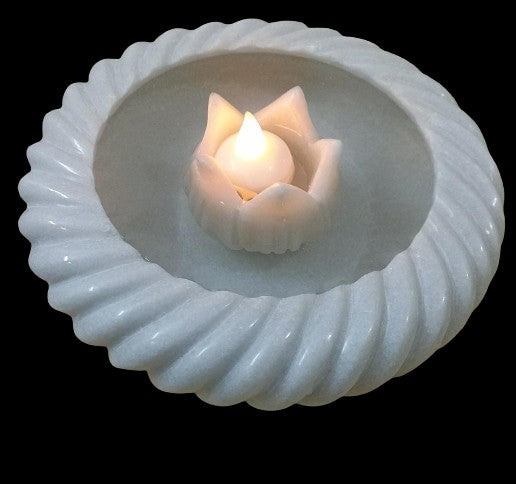 marble leheriya design urli fruit platter/snacks platter/home decor