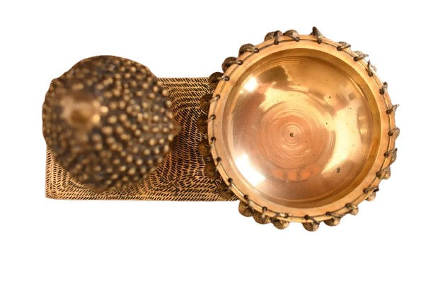 Brass Buddha face with Bell urli for Home décor/Gift Item