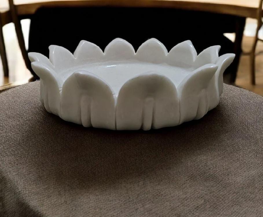 Marble Flower Urli Bowl – 6 Inch Decorative Centerpiece