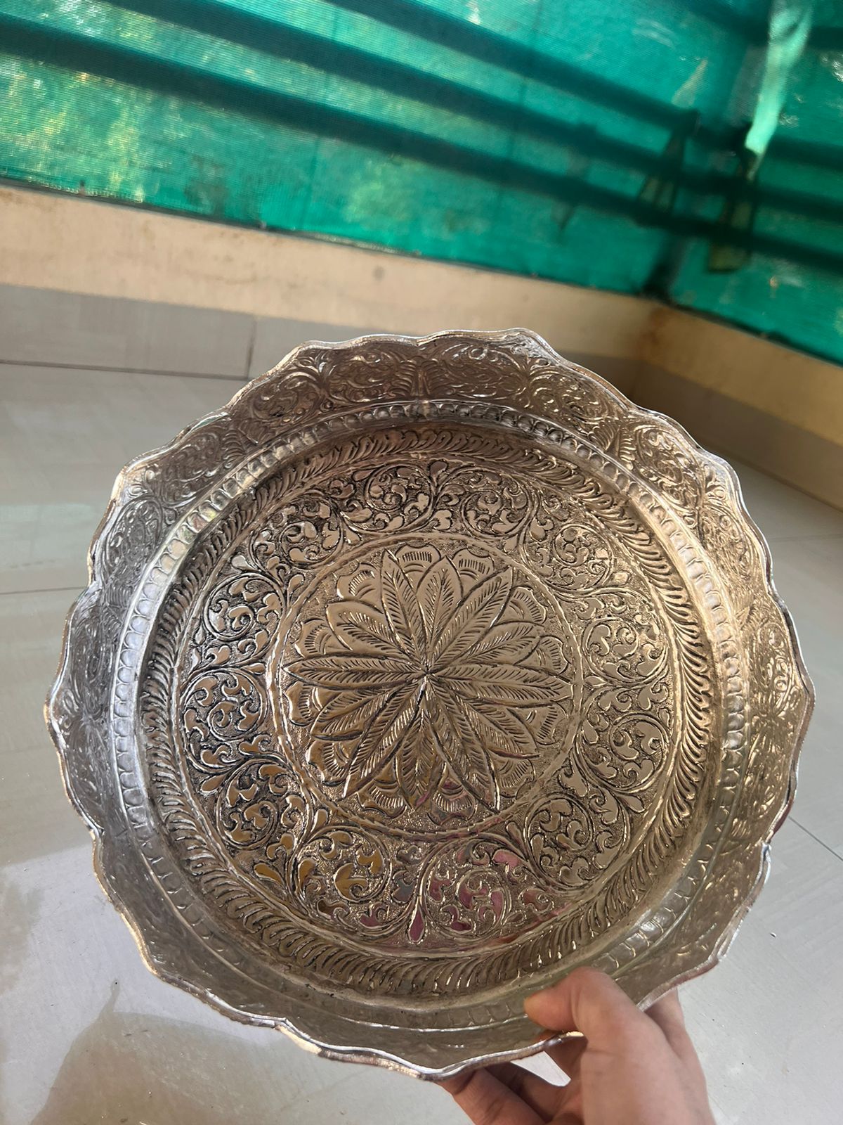 German silver Designer urli bowl for home décor/gift item/snacks/fruits