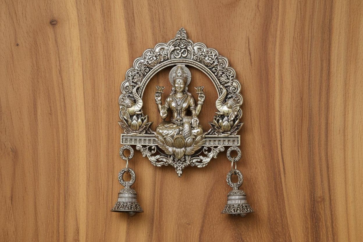 Brass Wall Hanging – Lakshmi Ganesh Saraswati for Home Temple & Décor