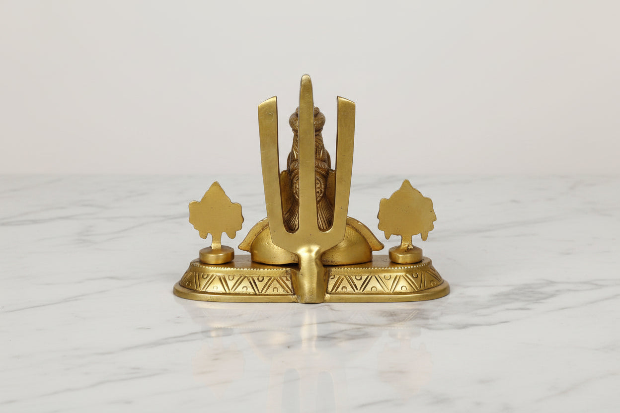 Brass Lord Balaji Bust with Shanku Chakra – Divine Energy, Prosperity & Protection Idol