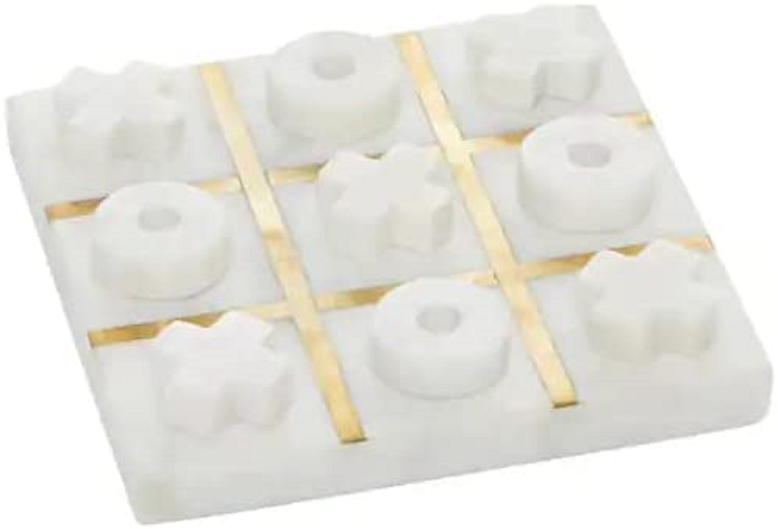 Marble tic tac Toe/Home décor with 9 Marble Coins, Size - 6" x 6" for Gift Purpose